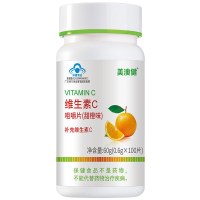 美澳健(MEIAOJIAN)甜橙味维生素C咀嚼片100粒/瓶*1瓶儿童成人男女孕妇补充vc 营养保健食品
