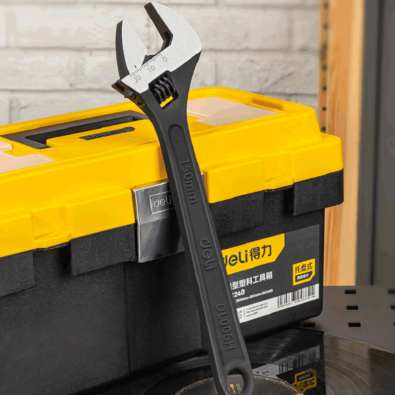 得力(deli)活动扳手6英寸发黑活动扳手 DL006H 5个起订图片