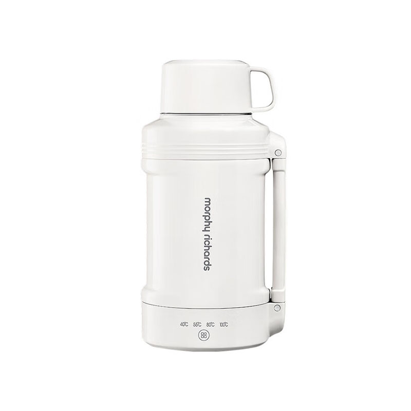 摩飞电器(MORPHY RICHARDS) 便携电热水壶1L 家用旅行户外大容量 白色 MR6061