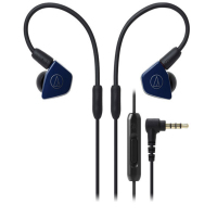 Audio Technica/铁三角 ATH-LS50iS (藏青色) 智能手机耳麦 双动圈入耳式耳机