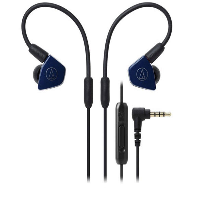 Audio Technica/铁三角 ATH-LS50iS (藏青色) 智能手机耳麦 双动圈入耳式耳机