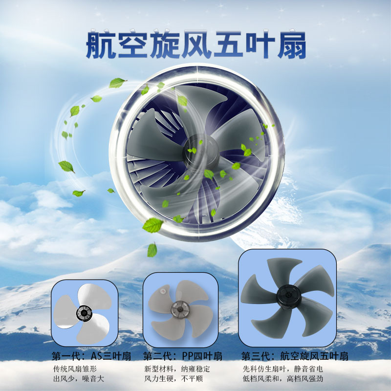 先科壁扇挂壁式电风扇家用餐厅壁挂式墙壁工业摇头挂扇大风扇商用 18寸机械配延长线高清大图