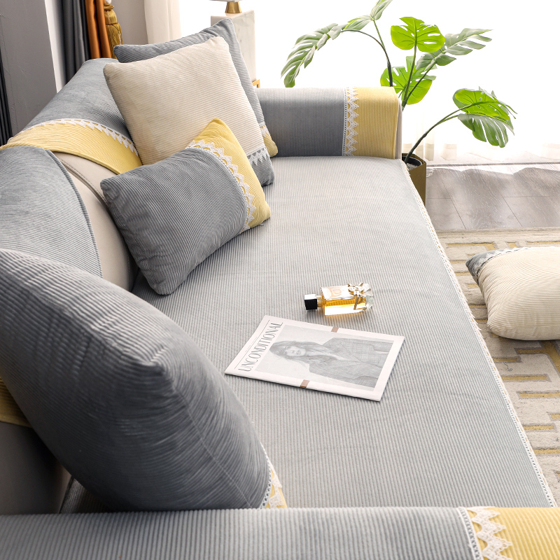 坐垫子123组合春夏季雪尼尔沙发垫布艺简约北欧风夏天沙发套罩巾沙发