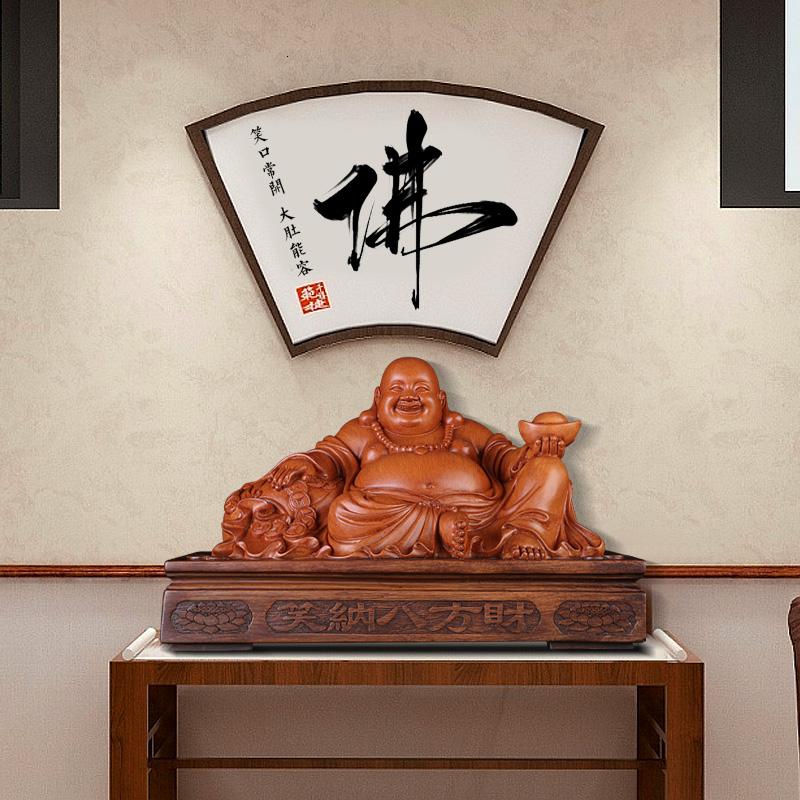 美帮汇笑纳八方财弥勒佛摆件客厅家居装饰品笑佛大肚佛开业礼品高清大图