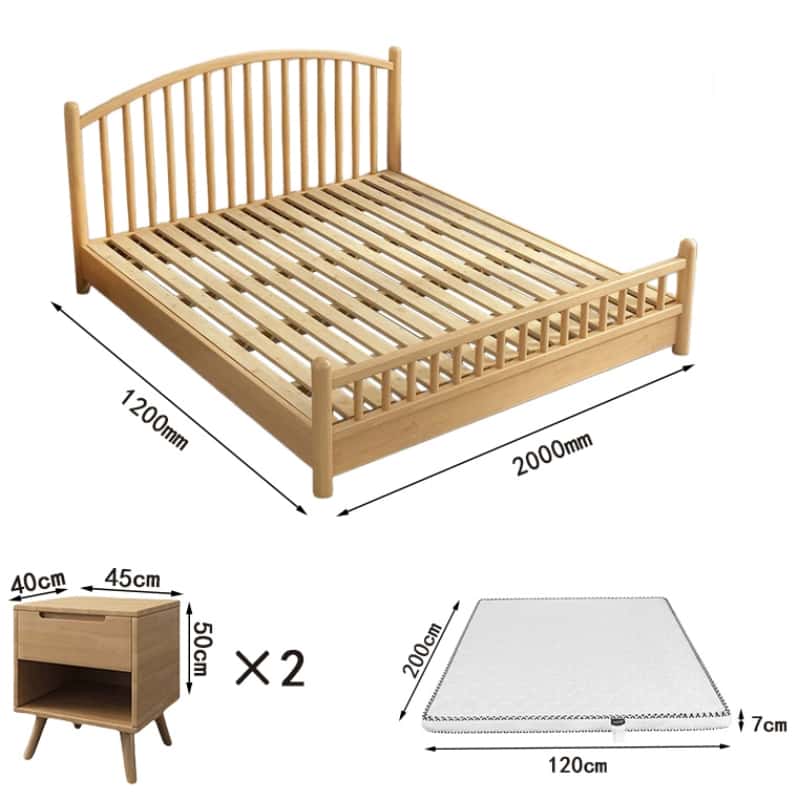 亿洛莱 床+床头柜+床垫 1200*2000mm 套高清大图