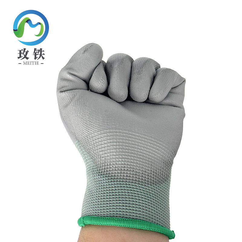 玫铁 PU浸胶涂掌手套 灰色/M码 双高清大图