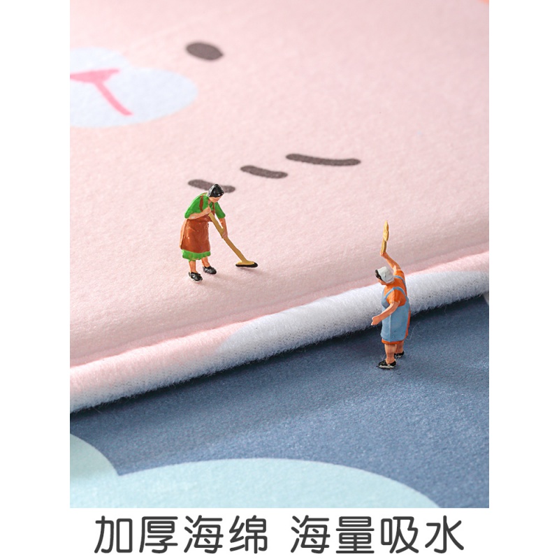 浴室防滑垫家用吸水地毯垫厕所口脚垫卫浴进垫子卫生间地垫 三维工匠高清大图