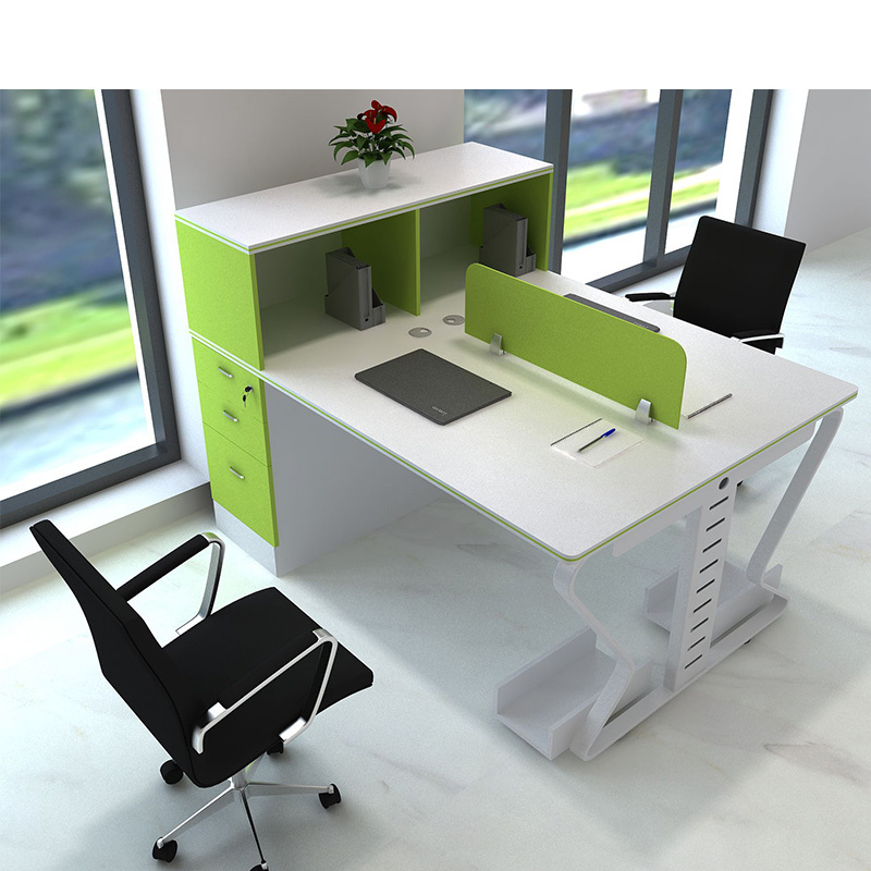 职员办公桌椅组合2人位办公家具双人电脑桌时尚员工桌4人屏风卡座
