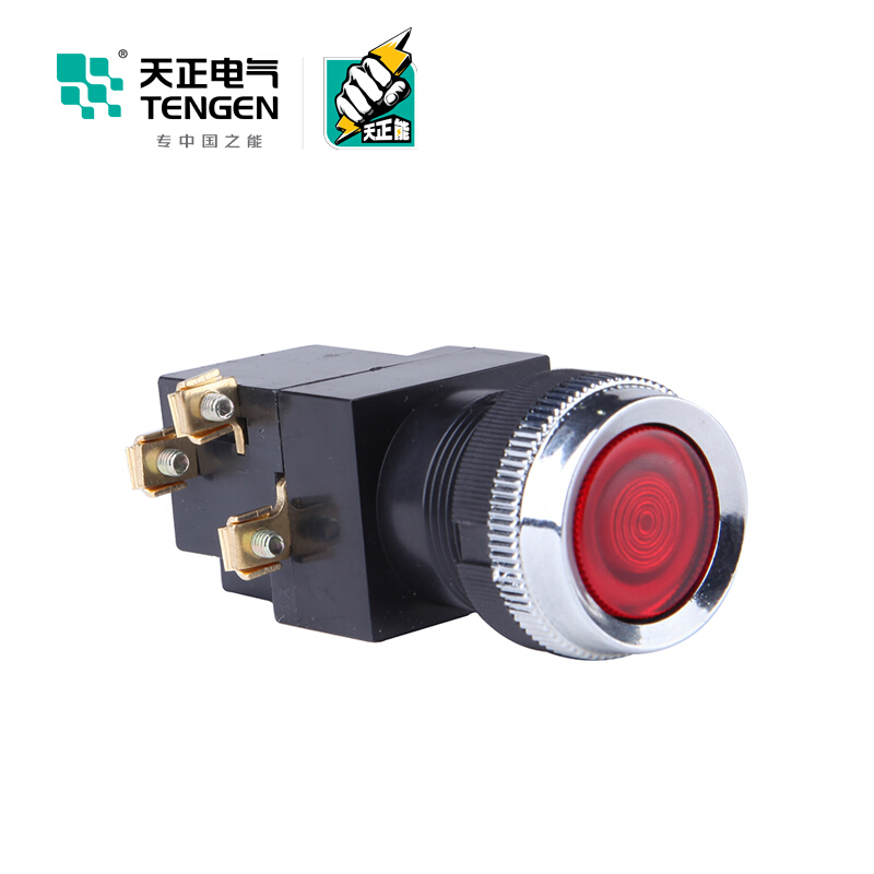 天正电气la19工业控制1no1nc复位型红色abs08010050010按钮