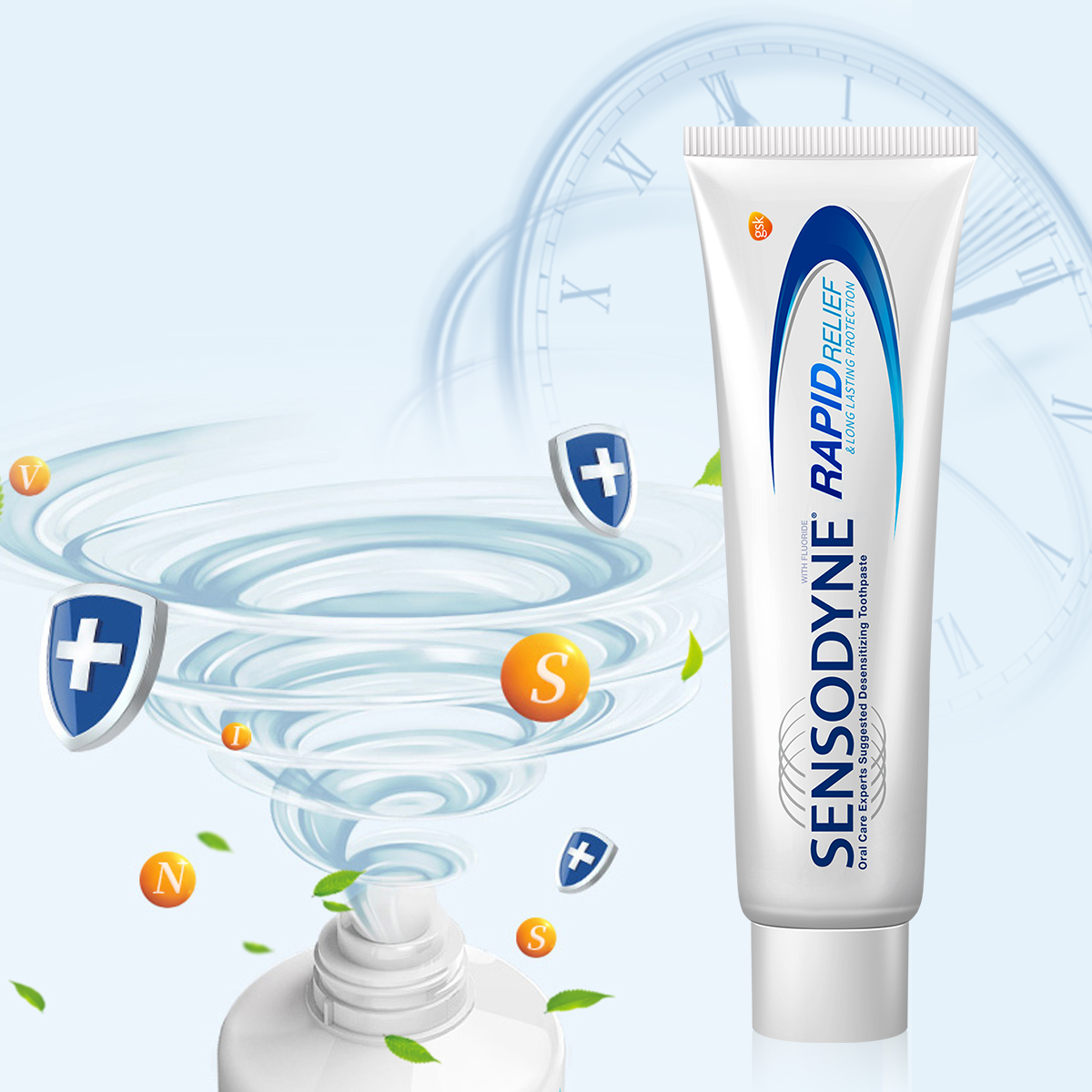 舒适达(Sensodyne)劲速护理牙膏组合套装180gx2高清大图