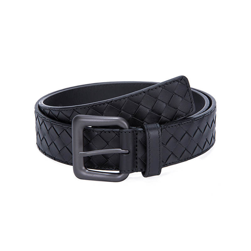 BOTTEGA VENETA 宝缇嘉 BV 男士编织牛皮针扣皮带腰带100