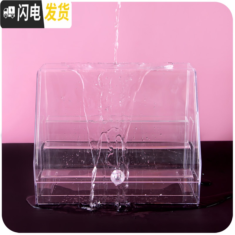 三维工匠亚克力收纳盒桌面学生ins透明防尘展示盒少女心置物架盲盒柜手办高清大图