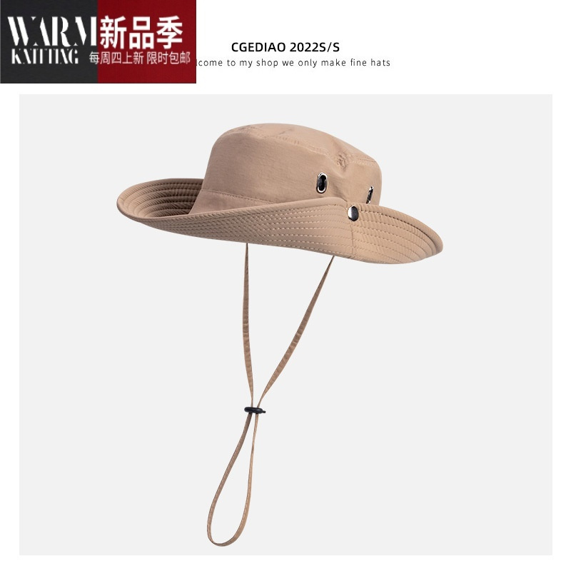 shanchao牛仔帽女户外露营旅游夏季速干渔夫帽遮阳登山钓鱼太阳帽子男