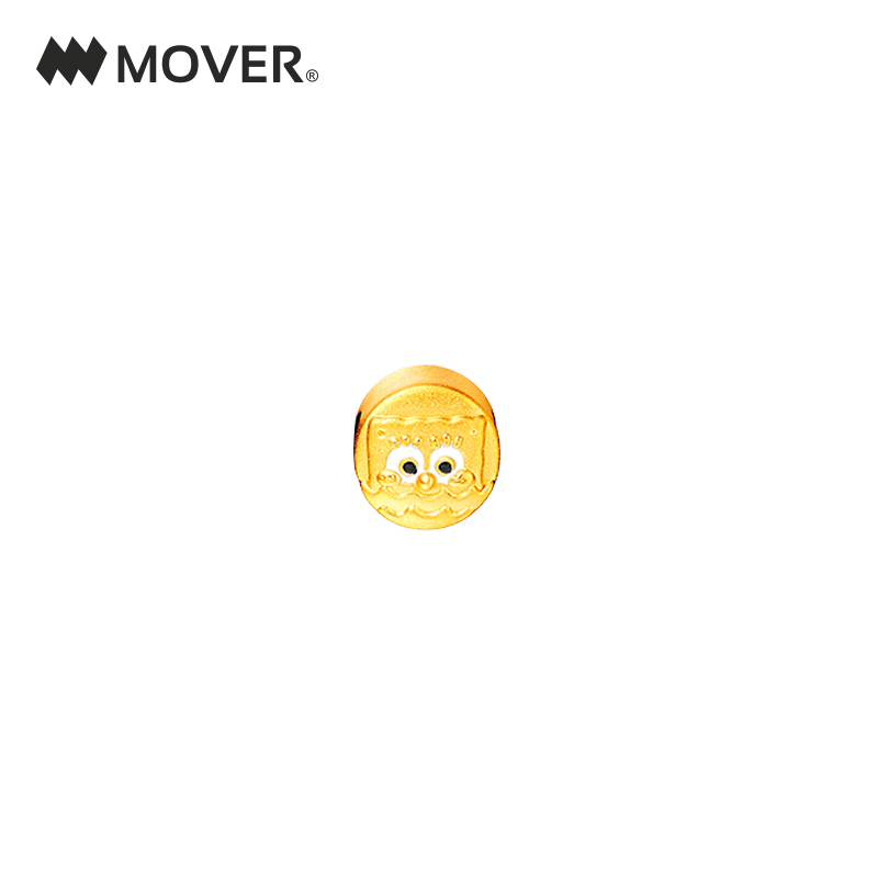《海绵宝宝》正版授权 Mover魔吻 海绵宝宝损友之圆海绵硬金好运珠