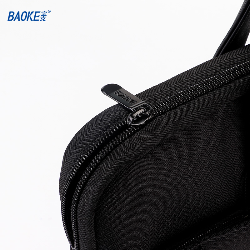 宝克(BAOKE)GW1009 商务手提包/涤纶布会议包 黑色 1个高清大图