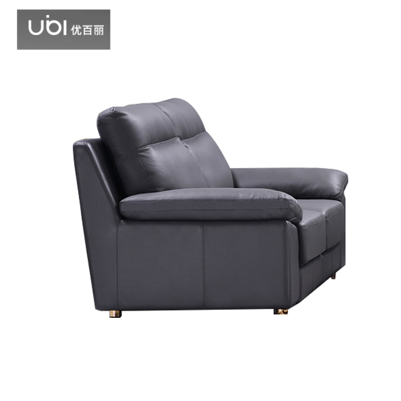 优百丽 DG-161 办公室沙发 办公家具 会客接待 现代简约家具 颜色尺寸可定制 单人位（灰色牛皮）