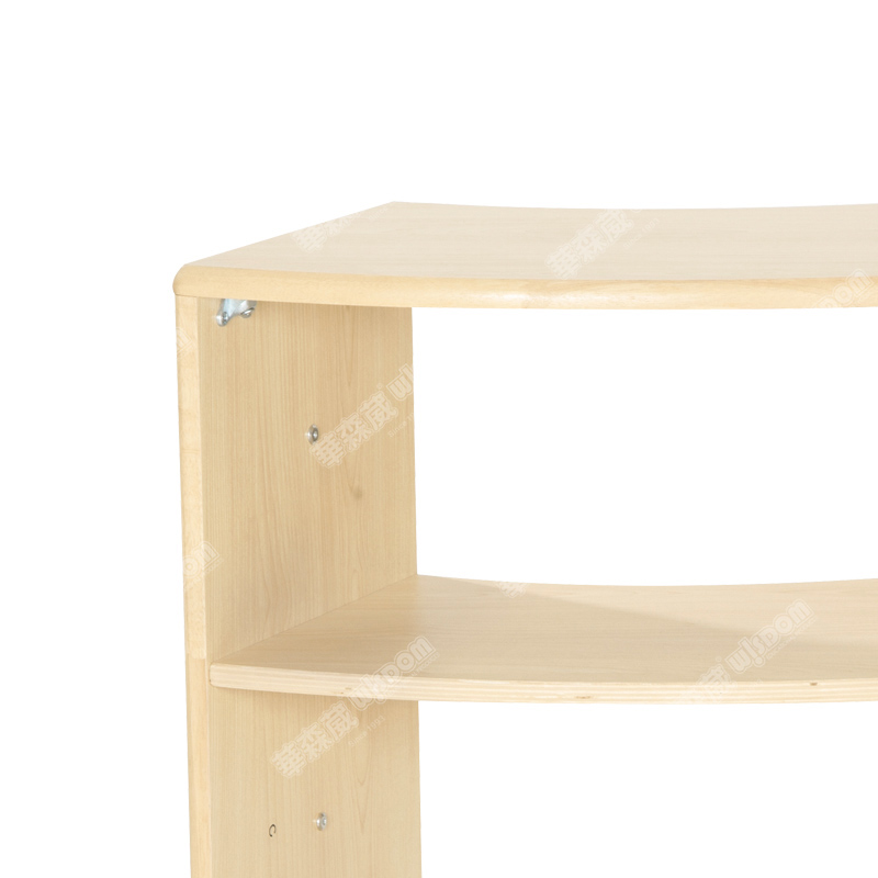 华森葳儿童用品 3层45度弧形柜-实木高清大图