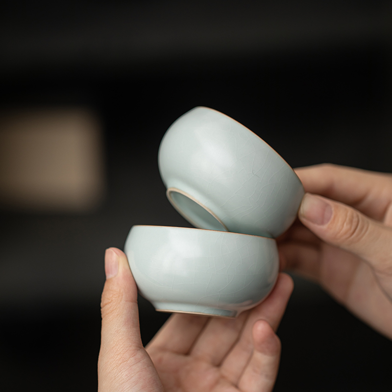 苏氏陶瓷(SUSHI CERAMICS)汝窑开片提梁壶配蓄水茶盘礼盒茶具组高清大图