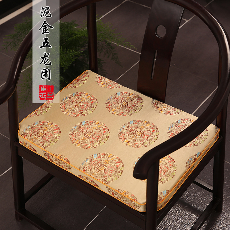 新中式坐垫 面料织锦缎红木沙发冬季家用座椅垫 无卡口