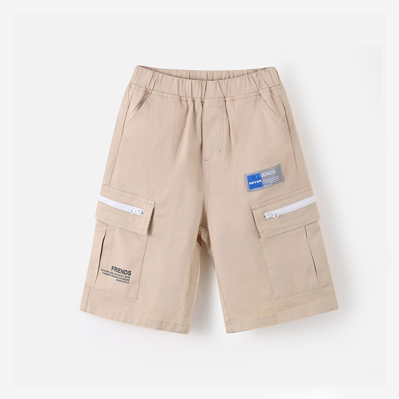 [1件3折]铅笔俱乐部童装2025夏装新款男童短裤儿童裤子中大童六分休闲中裤