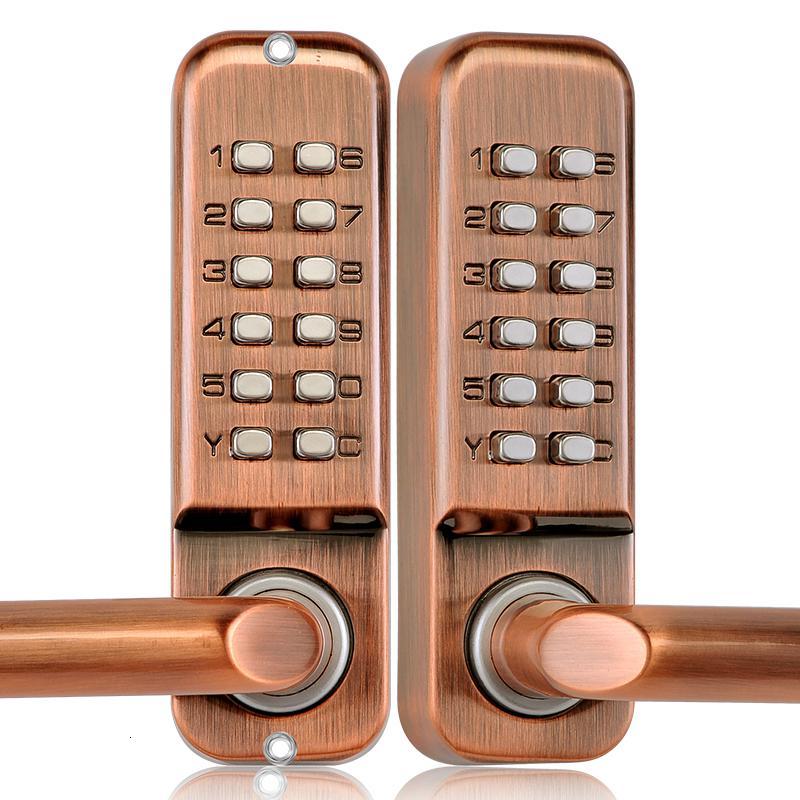 机械密码锁双面密码户外栅拦铁艺花园别墅锁防水防火锁闪电客锁视频