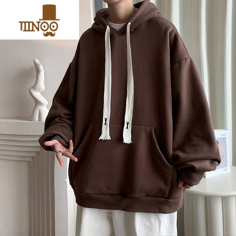 YANXU连帽卫衣男款欧美式复古套头衣服百搭宽松外套
