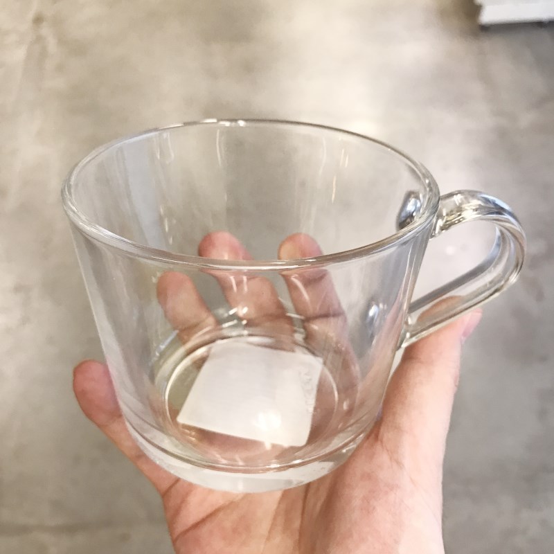 365大杯透明钢化玻璃杯加厚实花茶杯咖啡喝热水杯子