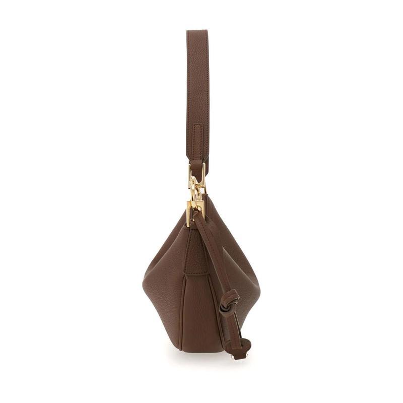Salvatore Ferragamo女款HOBO风链条斜挎包百搭时尚小巧手提单肩包通勤手拿包