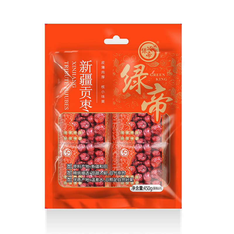 绿帝新疆贡枣450g干货果干