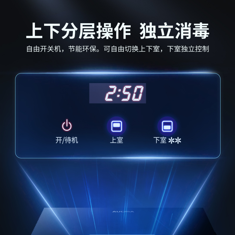澳柯玛(AUCMA) 消毒柜 家用 立式 小型 二星级高温 厨房碗筷餐具消毒碗柜 双门台式ZTD98H-GS