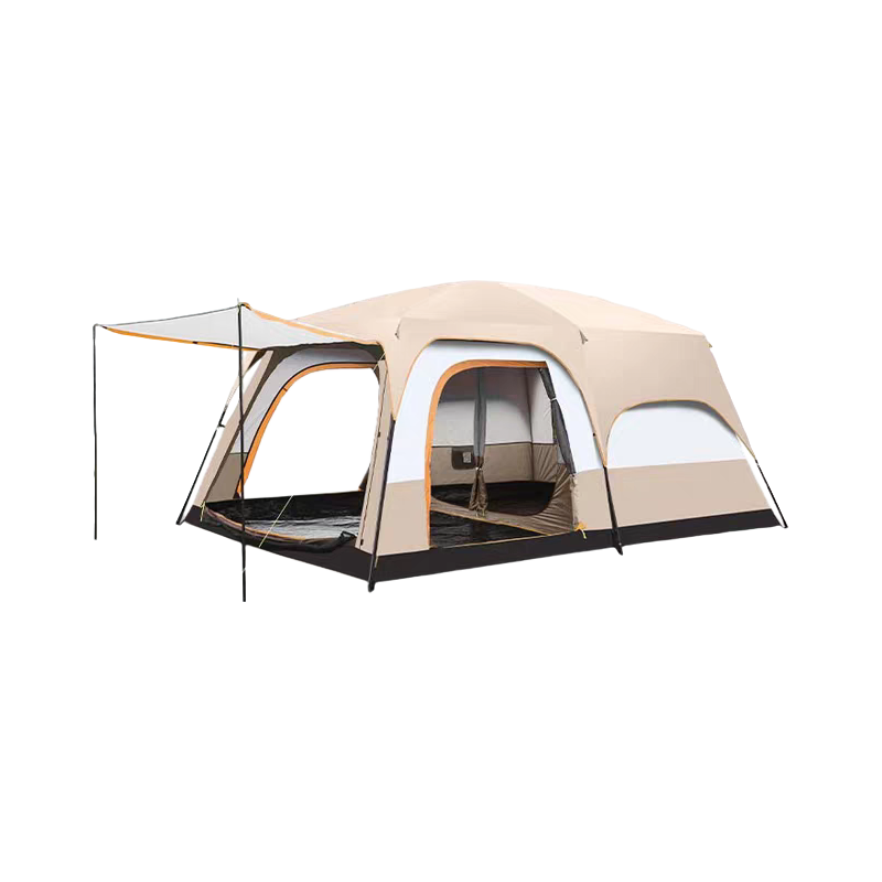 劲脉 户外野营帐篷 卡其色-430*300*200CM 顶高清大图