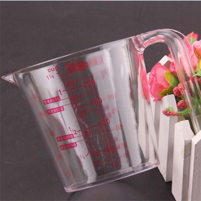 量杯 高档透明刻度杯子烘焙量盅 非量勺 家用厨房计量杯250 500ml [带盖]奶茶量杯[500毫升]
