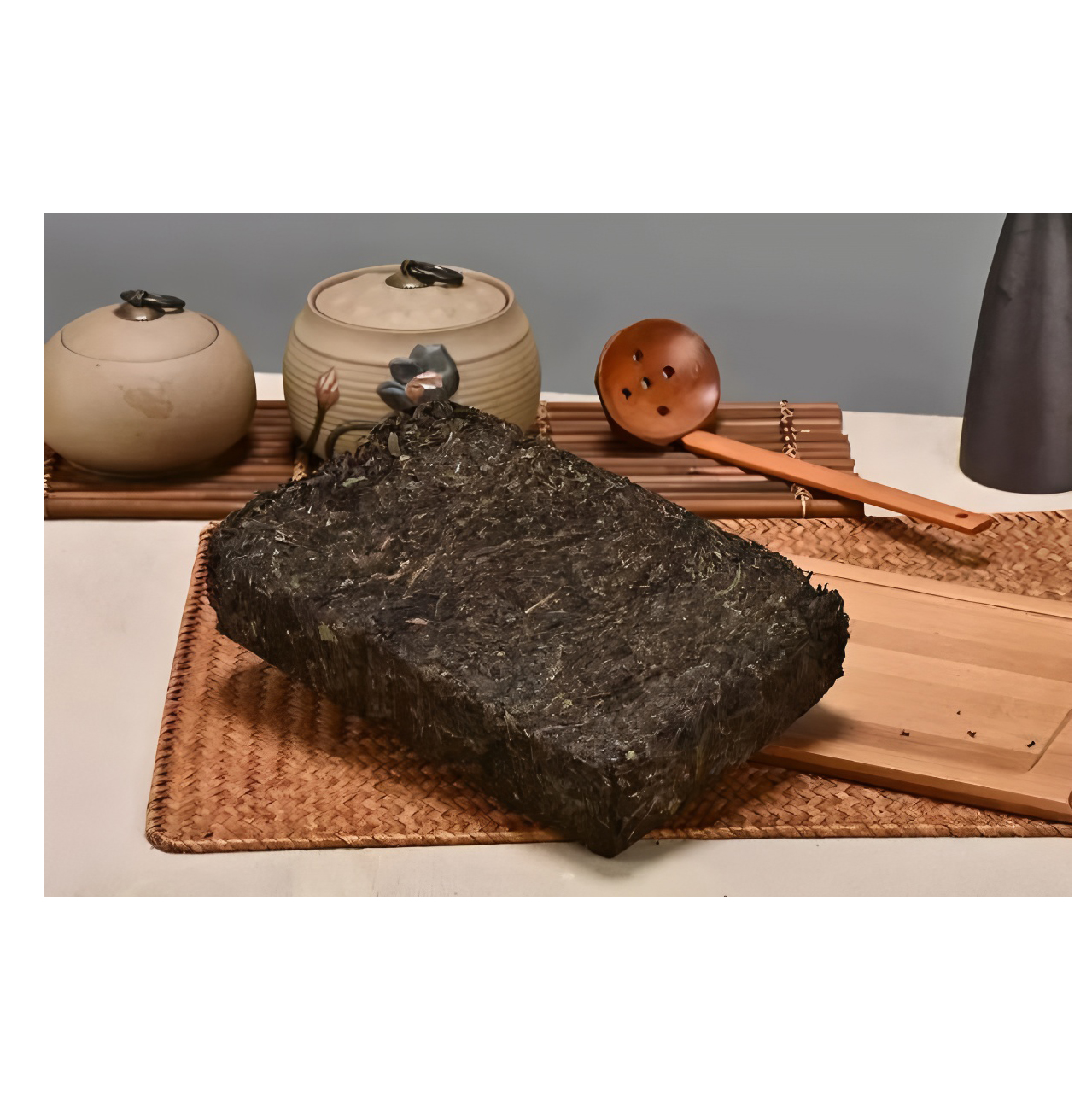 新全新特制方砖黑茶320克/块高清大图