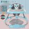 [浅蓝]+[六档+可变餐桌] 518万向轮[塑料款无音乐] 婴儿学步车6档调节多功能防O型腿防侧翻可折叠6-18个月宝宝