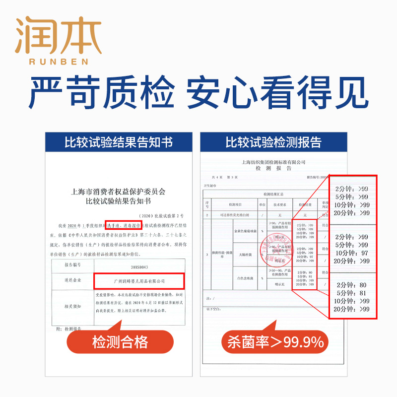 润本 酒精湿巾20抽-酒精湿巾20抽*10包;无规格高清大图