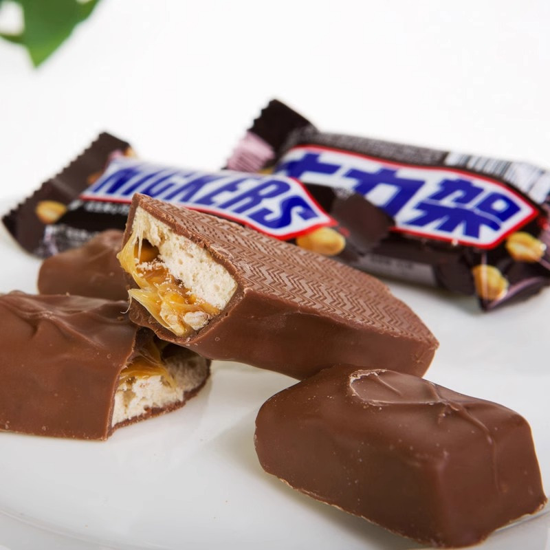 德芙士力架花生夹心巧克力50条约1000g散装充饥糖果休闲零食批发年货过年分享小吃高清大图