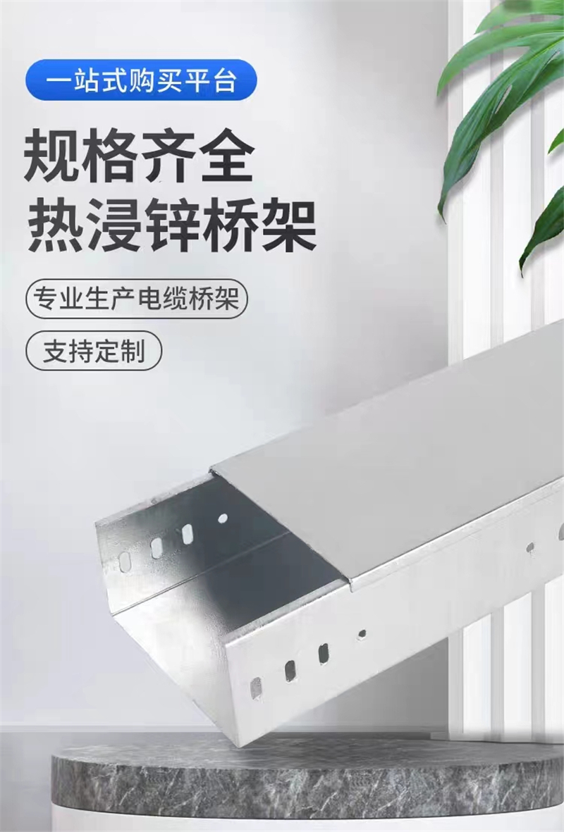 天瑞通邦 钢制镀锌金属槽式桥架线槽管 30*30*1.0mm 米高清大图