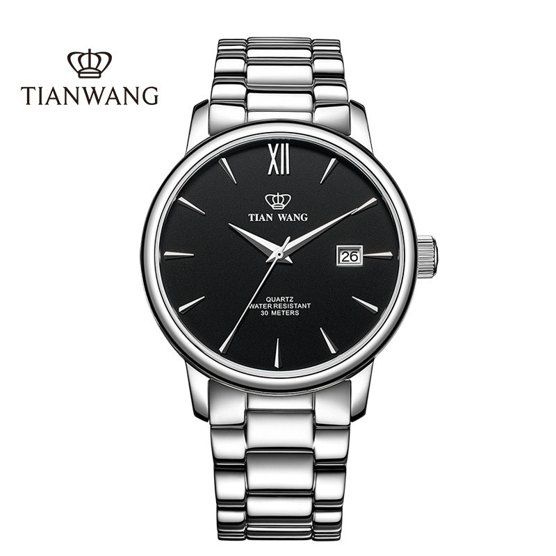 [推荐好货]天王表(TIANWANG)石英表 简约休闲男表时尚女士手表防水钢带表 3996