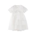 米喜迪mecity童装夏女童连衣裙两件套网纱粉色礼服儿童_662 130cm(130/64) 云朵白