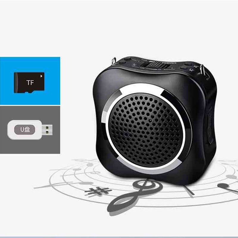 得胜 E200W 小蜜蜂蓝牙扩音器 黑色无线版 上课喇叭扩音机大功率播放器 U盘TF卡连手机音乐播放