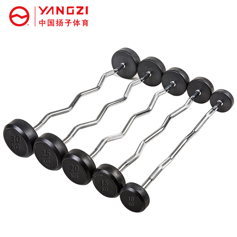 扬子(YANGZI)整体小杠铃YZ-RX023 10KG曲杆YZ-RX024