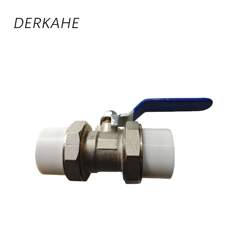 DERKAHE 全铜中型PPR双活接球阀 DE25 个高清大图