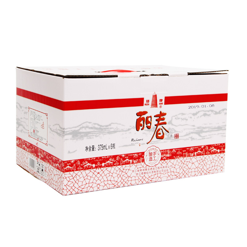 塔牌绍兴黄酒十年丽春酒375ml*六瓶整箱装手工冬酿半甜型特型黄酒
