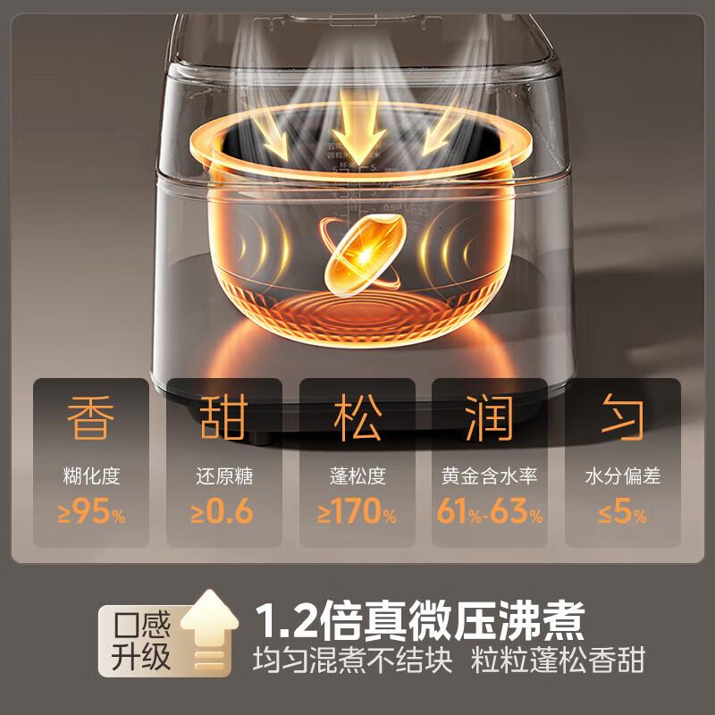 美的(Midea)花瓣IH压力电饭煲赤炎臻萃3L电饭锅家用2-3人微压米饭锅上下双热源电磁加热钛釜系列MB-G3高清大图