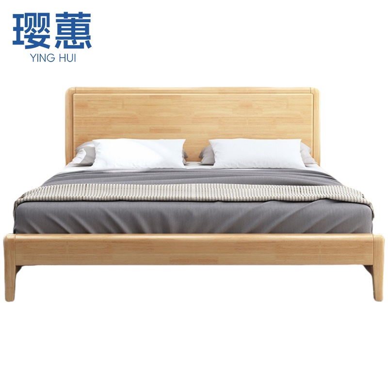 璎蕙实木床+床垫高清大图