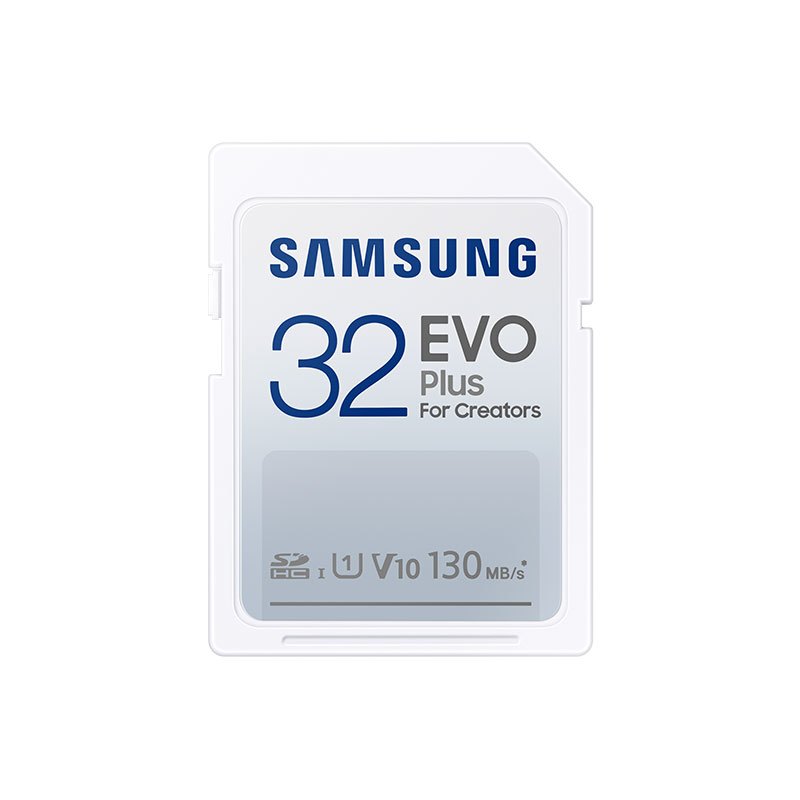 三星(SAMSUNG)SD卡32GB EVO Plus读速130M 微单摄像机存储卡 佳能尼康索尼数码相机内存卡32G
