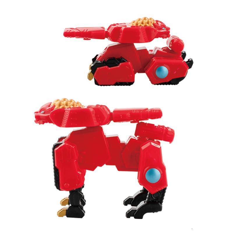 四之邦宝历险记儿童男孩变形合体机甲机器人6合体套装 [雄狮金刚]4寸