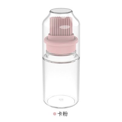 油瓶刷子一体家用油刷厨房烙饼烘焙硅胶油刷带盖耐高温油壶式烧烤 卡粉