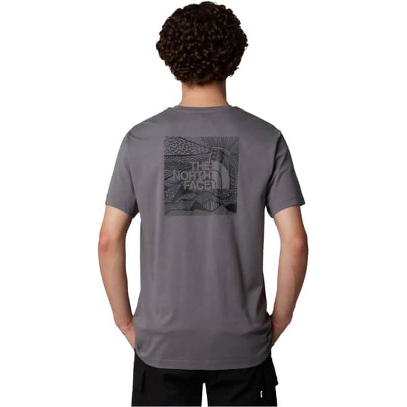 THE NORTH FACE/北面男士速干T恤环保棉圆领中央印花后背图案休闲