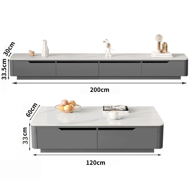亿洛莱 电视柜+茶几 200*30*33.5cm 套高清大图